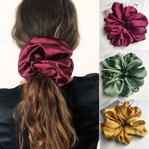 Oversized Scrunchies Big Rubber Hair Ties Elastic Hair Bands Girs Ponytail Holder Smooth Satin Scrunchie Women Hair Accessories