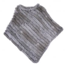 Genuine Rabbit Fur Knitted Natural Fur Poncho Fashion Wrap Coat Shawl Lady Scarf Natural Fur Wedding Party Wholesale Cape