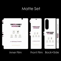 Matowa, miękka folia hydrożelowa przednia i tylna do Samsung Galaxy Z Fold 7 SE 6 5 4 3 2 W25 W24 W23 Przezroczysta osłona ekranu przeciw odciskom palców