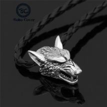 Punk Rock Wolf Kopf Anhänger Cool Girl Schmuck Halskette Vintage Zubehör mit Leder Seil Kette Hübsche Tough Guy Geschenke Neu