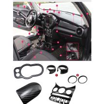 Car Interior Modification Carbon Fiber Style Decorative Stickers Tachometer Cover For MINI COOPER F55 F56 F57F60 Car Accessories