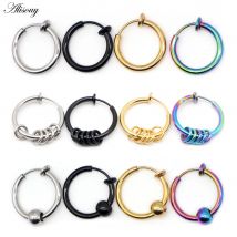 Alisouy 1 Stück Fake Nasenring Punk Lippen-Nasenclip Fake Septum Piercing Nasenring Lippenring Ohrringe Körperschmuck