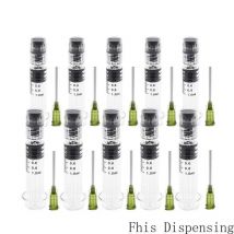 Borosilicate Glass Luer Lock Syringe 1ml Capacity Reusable Heat Resistant Tube for Labs Use Lab with 14G Needles