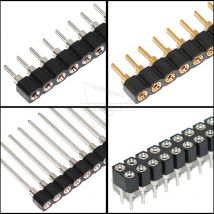 1*40P/2x40P 2,54mm Pitch Ein-/Zweireihige Buchse/Stecker SMD Gerade/Gebogene Nadel Runde Loch Pin