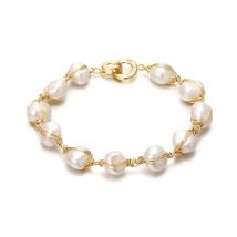 Original handgemachte 14K Gold gefüllt barocke natürliche Süßwasserperle Damen Armband Promotion Schmuck für Frauen Geburtstagsgeschenk