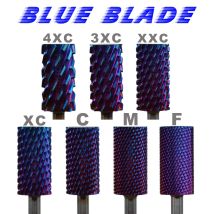 Rechte Hand 6,6 großer Schaft, blaue Klinge, Hartmetall, superscharfer Schnitt, Fräser für Maniküre-Zubehör, Nagelbohrer