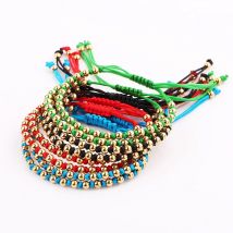 JARAVVI Hohe Qualität Edelstahl Perlen Knoten Geflochtene Macrame Einstellbar Armband Männer Frauen Schmuck Geschenk