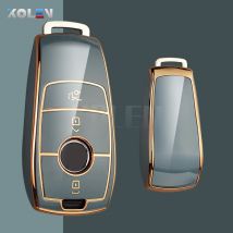 TPU Car Remote Key Case Cover Shell For Mercedes Benz A C E S G Class GLC CLE CLA W177 W205 W213 W222 X167 AMG Protector Holder
