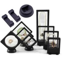 10PCS 20PCS Kunststoff Schmuck Display Box Ständer Racks Runde Quadratische Basis für Transparente Fall Unterstützung Halterung