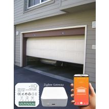 Smart ZigBee Garage Door Opener Controller with Sensor App Control Works with Tuya Alexa Google Home Zigbee2MQTT Gateway Needed