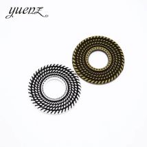 YuenZ 5 Stück Antik Silber Farbe Ring Charm Anhänger für Armband Halskette Schmuck Zubehör Diy Schmuckherstellung 26*26mm B155