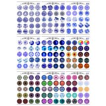 Neue cool glänzende stern DIY eye patch muster Blythe puppe auge patch papier modell für 1:6 Blyth puppe auge DIY werkzeug