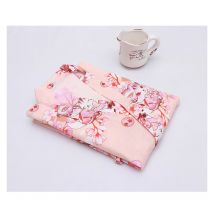Japanese Tradition Style Cute Print Cotton Linen Pajamas Pants Set Woman Sleep & Lounge Kimono Yukata Bathrobe Sweat Steam Wear