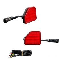 Smoked /Red Lens Car LED Bumper Reflector Lights Function as Tail/ Running Light or Rear Fog Light For 2018-up Jeep Wrangler JL