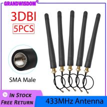 GWS 433MHz Antenne mit 3dBi Verstärkung, SMA-Stecker, LoRa-Antenne 21cm, RP-SMA zu UFL. 1.13 Pigtail-Kabel für LoRaWAN LoRa Meshtastic Netzwerk