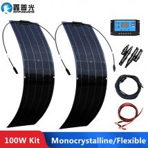 Solar Panel kit 1-2 stücke 50w solarpanel 100w kit komplett 12v hoch effiziente mono zelle flexible