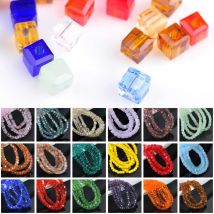 2 # Cube Platz Faceted Tschechische Kristall Glas 3mm 4mm 6mm 8mm Lose Handwerk Perlen Großhandel lot Für Schmuck, Die DIY