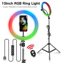 10 pollici LED Ring Light Photography Selfie Ring Lighting con treppiede per Smartphone Youtube Makeup Video Studio Ring Lamp