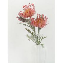 Flocked Leucospermum Artificial Flowers for Wedding Decoration flores artificiales plastic fake flower plant fleur artificielle