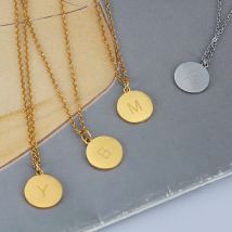 Buchstaben Halskette Edelstahl Halskette für Frauen Alphabet Initial Halskette Charm Halsketten Buchstabe Name Kette Halskette Schmuck