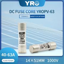 DC 1000V 14x51MM 40A 50A 63A PV Solar Sicherung Metalllegierungen für Solarstromanlage Schutz YROPV-63