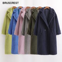 Kwaii rosa Kunst pelz Mantel Fleece weiß Teddy Mantel lange Teddy Jacke flauschige zottelige Strickjacke plus Größe Mäntel weiblich Winter 2023