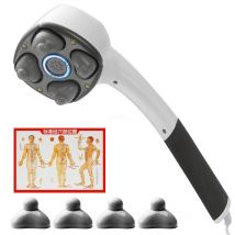 Elektrische Handheld Massager Vier Kopf Maschine Full Body Hals Halswirbel Zurück Muskel Entspannen