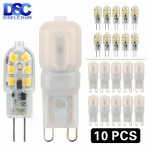 10PCS LED Birne 3W 5W G4 G9 Glühbirne AC 220V DC 12V LED Lampe SMD2835 Scheinwerfer Kronleuchter Beleuchtung Ersetzen 20w 30w Halogen Lampe