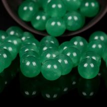 Großhandel Natürliche Grüne Jade Stein Perlen Runde Lose Spacer Perlen Für Schmuck Machen DIY Armband Handmade 4/6/8/10/12mm