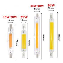 LED R7S Glass Tube 118mm J118 78mm  J78 COB Light Bulb AC 110V 220V 230V 240V Dimmable Home Lighting Replace Halogen Lamp