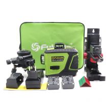 2 stücke Lion-Batterie Fukuda 12 Linie 3D laser ebene 360 Vertikale Und Horizontale Laser Ebene Selbst nivellierung 515NM Sharp Laser Ebene