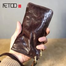 AETOO Weiche leder dünne männer brieftasche, handgemachte leder retro casual brieftasche, machen alte falten trendmen der brieftasche