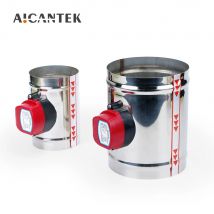 Elettrovalvola serranda motorizzata in acciaio inossidabile 201 220V/12V/24V Sfiato condotto d'aria da 4/5 pollici 100/125 mm