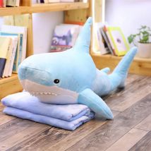 60-140cm Großen Riesen Polupar Shark Haut Soft Plüsch Shark Semi-Fertig Mantel Fisch Kissen Spielzeug Dolll geschenk für Kinder Baby