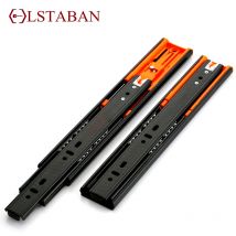 LSTABAN 6" - 20" Stainless Steel Drawer Slides Soft Close Drawer Track Rail Sliding Three-Section Cabinet Furniture Hardware