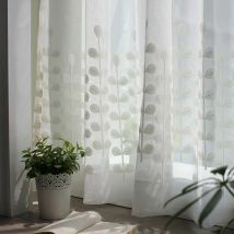 Bestickte weiße Tüll fenster vorhänge für Wohnzimmer, pastoral schiere Voile Vorhang, Schlafzimmer Küche drapiert Jalousien, Wohn dekor