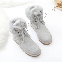 Neue Winter Frau Schnee Stiefel Schuhe Frauen 2025, Echtes Schaffell frauen Aus Echtem Schaffell Frauen Stiefel Frauen Schuhe Wohnungen schuhe