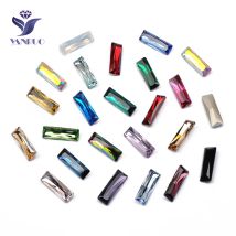 YANRUO 4547 Prinzessin Baguette Spitze Rückseite Strass Applikation Ausgefallene Steine K9 Krallenfassungen Strass DIY Nähen Kristalle
