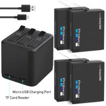 Batería Insta360 ONE X de 1400 mAh y cargador de batería Micro USB compatible con leer y escribir tarjeta TF al mismo tiempo
