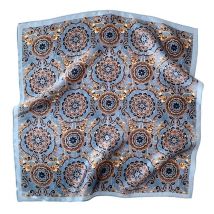 Nowy 2025 Pashmina 100% jedwabny szalik morwowy moda damska letnia plaża małe szaliki szal Poncho 53*53cm hidżab chustka chustka