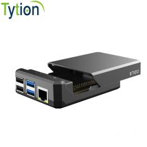 Argon NEO Raspberry Pi 4 Case Aluminum Metal Shell Sliding Magnetic Cover Passive Cooling Silicon Heat Sink