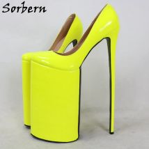 Sorbern 30Cm Extreme High Heel Pumpe Frauen Schuhe Kreuz Kommode Stilettos Slip Auf Pumpe Unisex Schuh Plattform Plus Größe 35-47