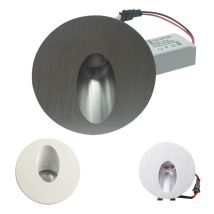 Aluminium Moderne Kurze Treppe FÜHRTE Licht 85-265V 1W 3W Eingebettet Scheinwerfer Hintergrund Licht Schritt Gang lampe