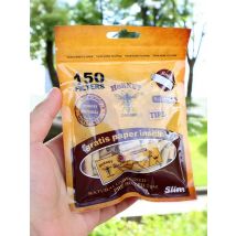 HORNET DANGER 150 x Natural Gum 5MM /6MM Slim Rolling Paper Pre Rolled Natural Tips Unrefined Cigarette Rolling Paper