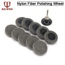 50mm 2 zoll Nylon Faser Schleif Disc Polieren Rad Polieren Pads 9P Vlies Schleifen Disc Für Rotary dremel Zubehör