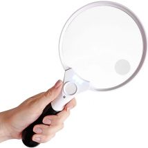 Lente d'ingrandimento portatile a LED extra large con luce - Lente 2X 4X 25X - La migliore lente d'ingrandimento da lettura illuminata di dimensioni jumbo per libri