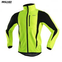 ARSUXEO männer Warm Radfahren Jacke Fleece Bike Jersey Winddicht Wasserdicht Softshell Mantel