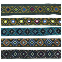 Multiple Designs High Quality Lace Fabric Webbing Swiss Colorful Weaving Sewing Tape Trim For DIY Clothing Accessory
