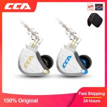 CCA C12 5BA + 1DD ibrido appeso In cuffia auricolare 12 unità driver HIFI DJ Monitor auricolari auricolari cancellazione del rumore cablato PC Gamer