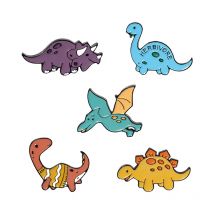 Custom Herbivore Dinosaur Park Enamel Pins Adventure Brooches Bag Clothes Lapel Pin Beast Badge Jewelry Gifts for Kids Friends